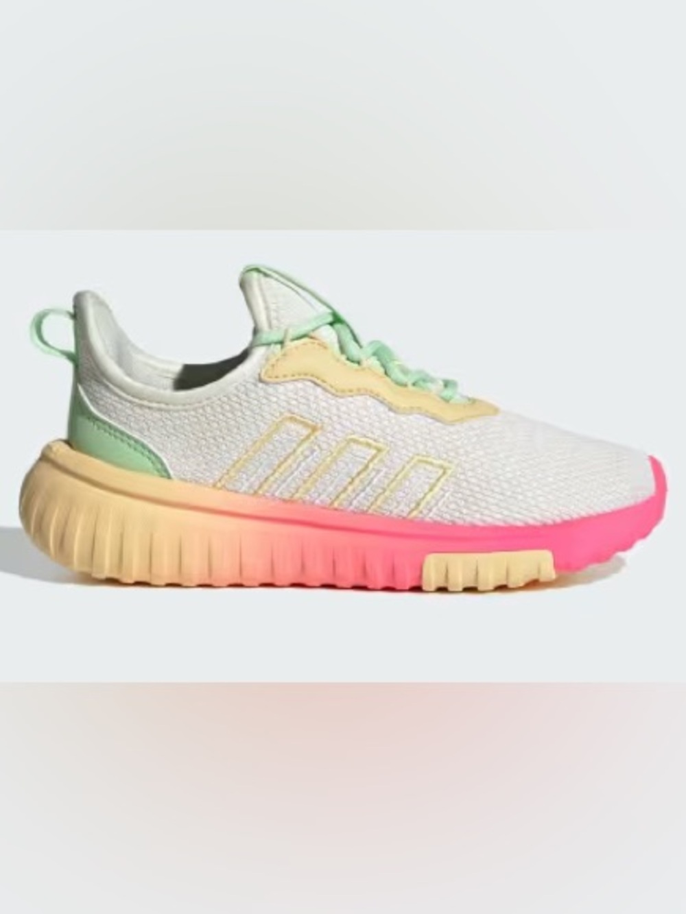 Adidas Kaptir Flo 2.0 K Gradient Pink & White Lace-Up Sneakers